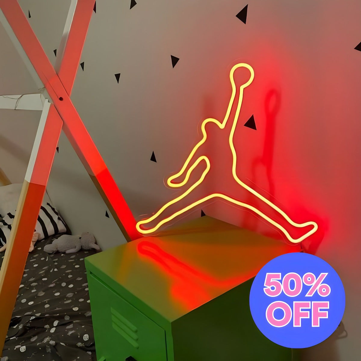 50% OFF Custom Neon® Basketball Player Sign