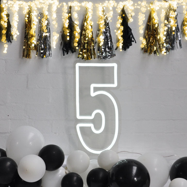Neon Light for 5th Birthday Party / Anniversary - photo CustomNeon.com