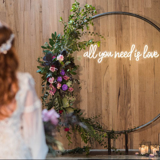 All You Need is Love beautiful neon sign perfect for wedding decor. - photo from Custom Neon®