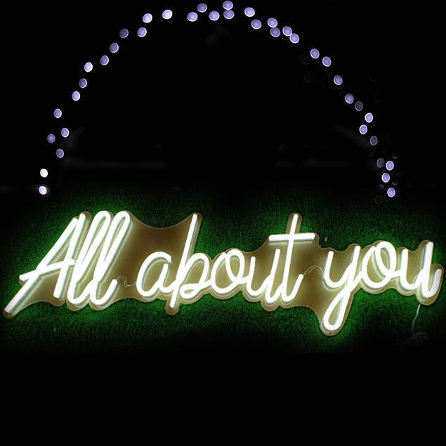 All About You Faux Neon Sign for beauty salons