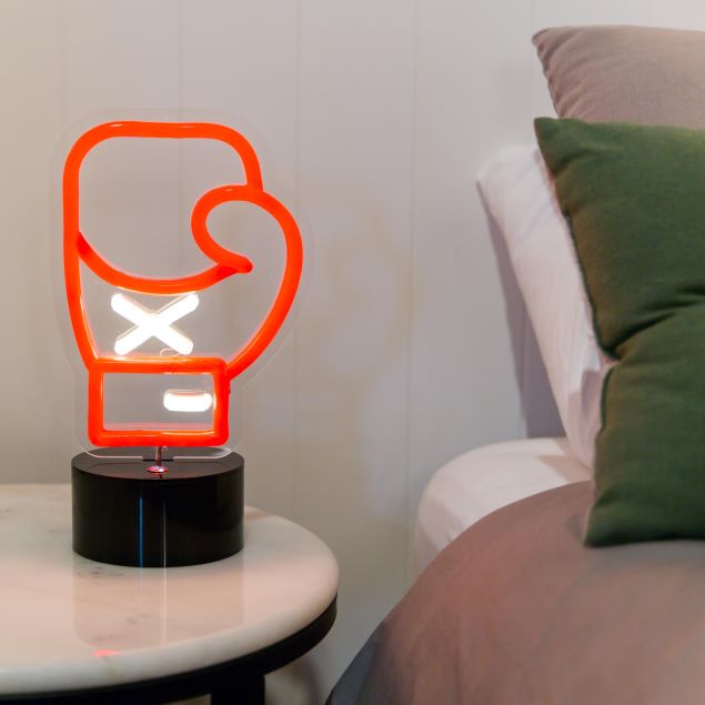 Boxer Glove Tabletop/Desk Light from Custom Neon