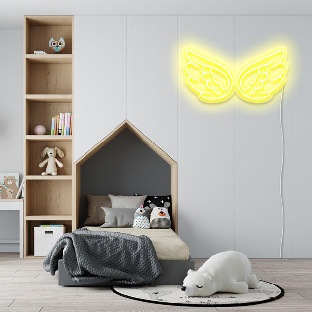Classic LED Neon Angel Wings: pre-designed LED neon art from Custom Neon®