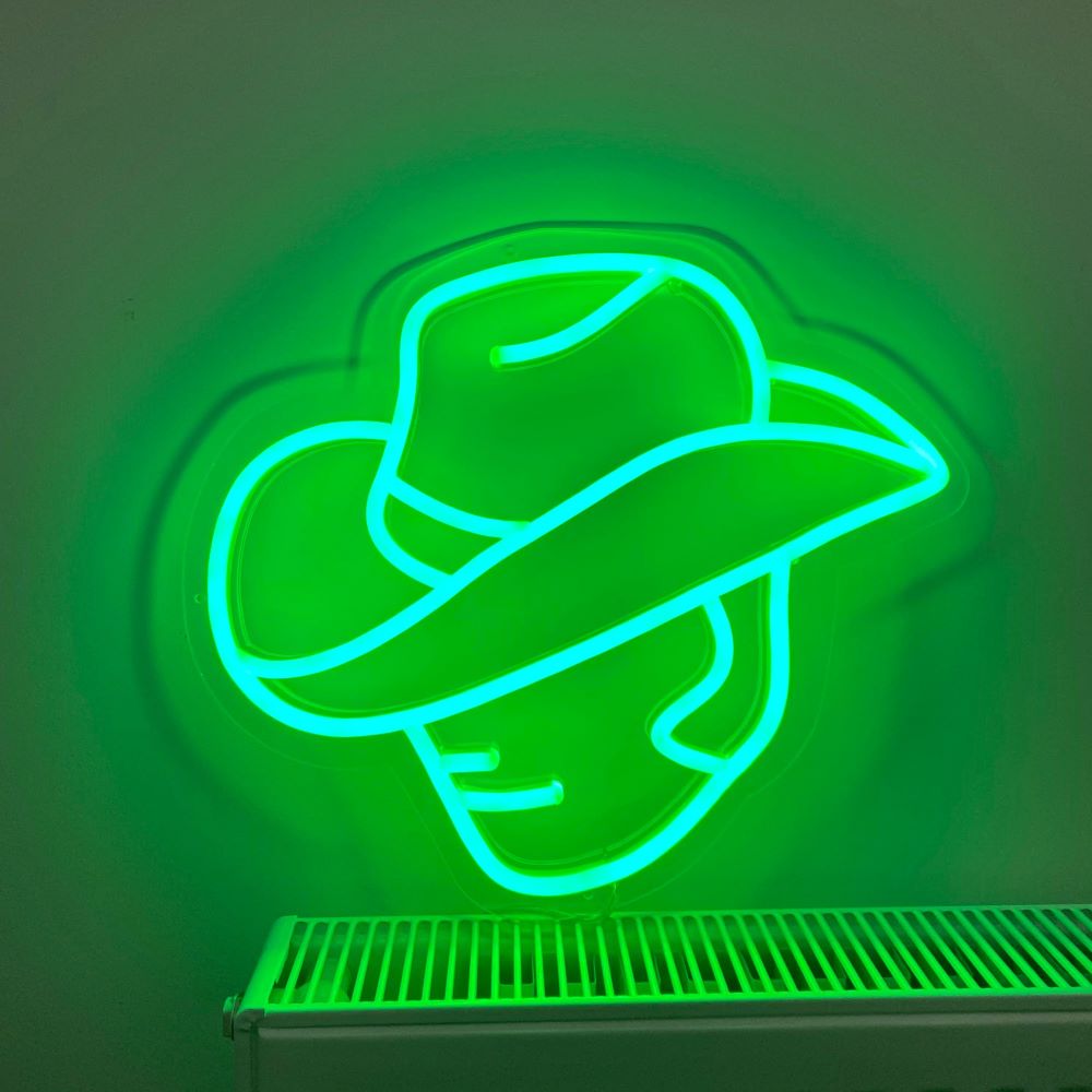 Neon Light Up Cowboy Hat: pre-designed LED neon art from Custom Neon®
