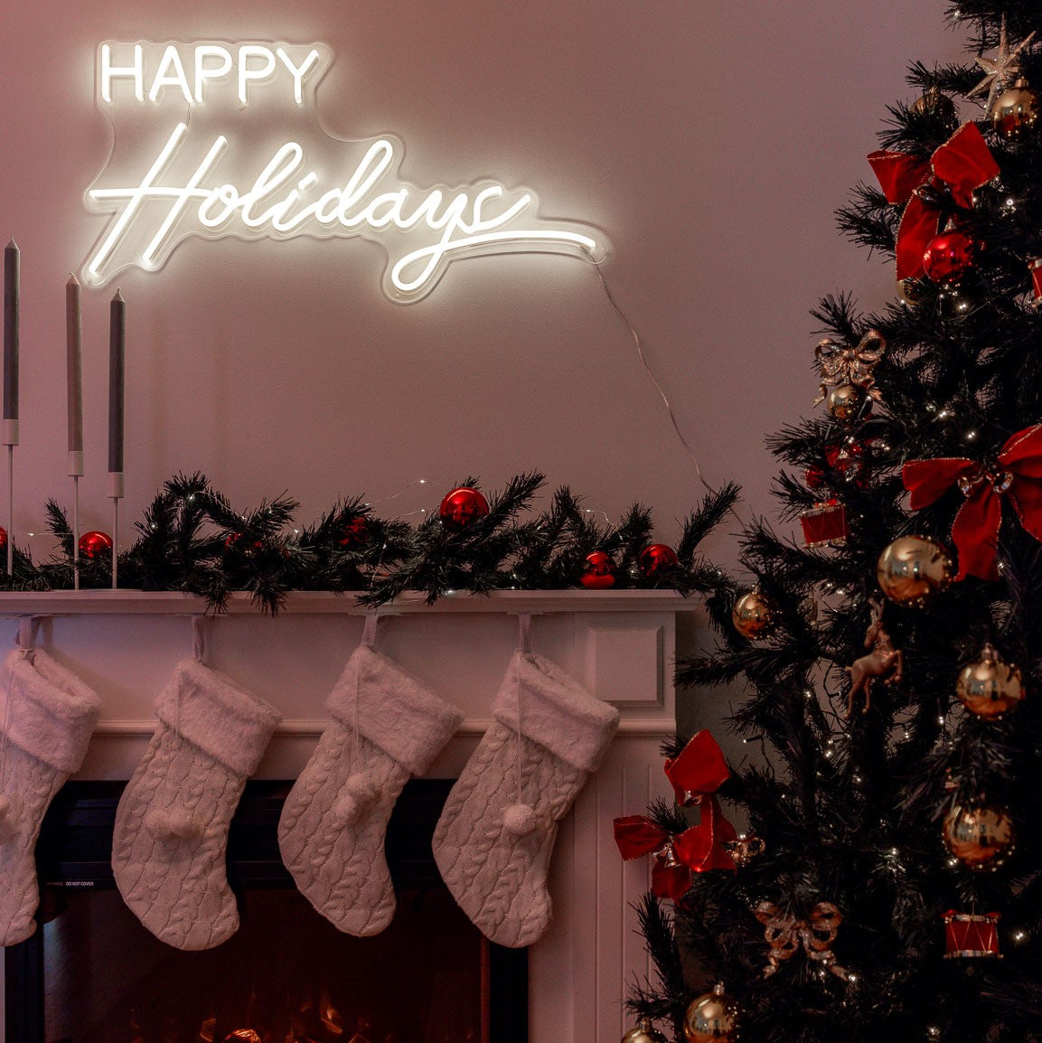 Happy Holidays Lighted Sign