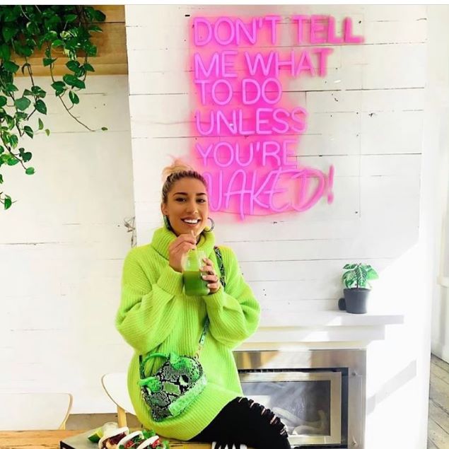 Don't Tell Me What to do Unless You're Naked pink LED neon restaurant sign by Custom Neon