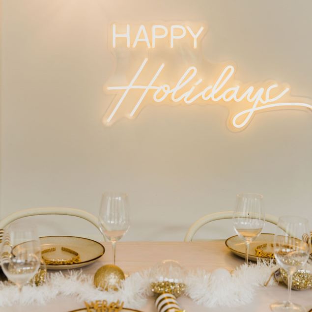 Happy Holidays Lighted Sign