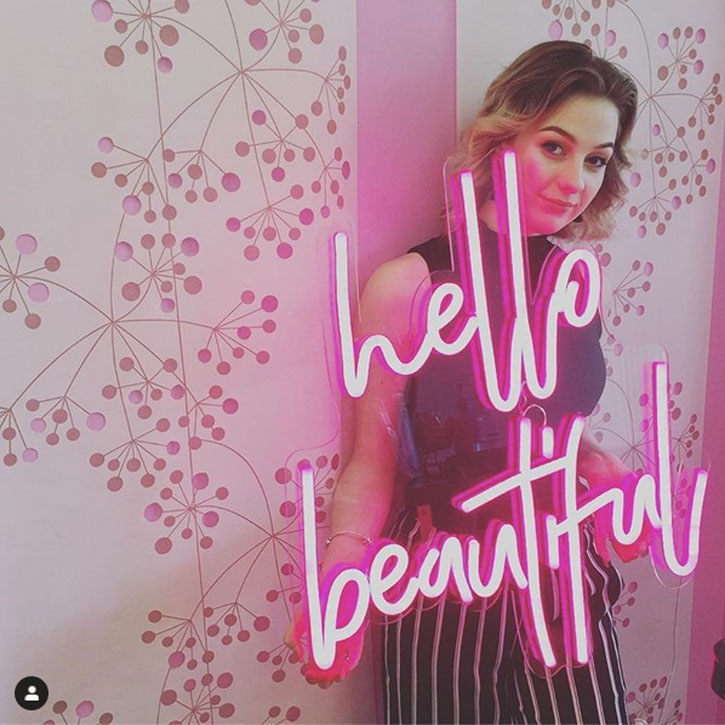 Hello Beautiful LED Neon Sign On Trend Neon Wall Art - photo CustomNeon.com