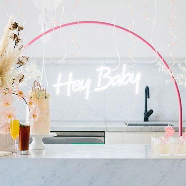 Sip n See & Welcome Baby Parties - photo from CustomNeon.com