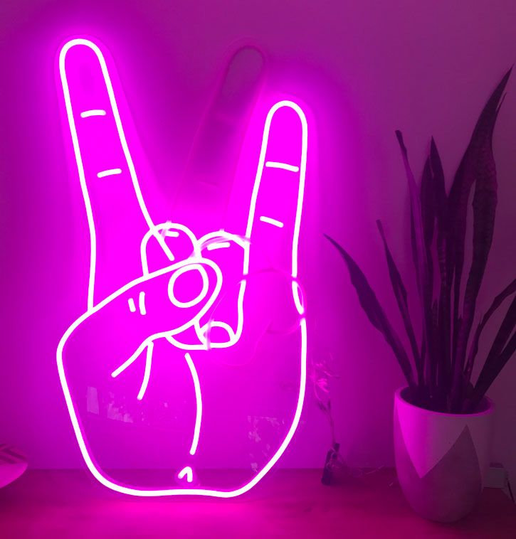 Rock Hand Neon Sign