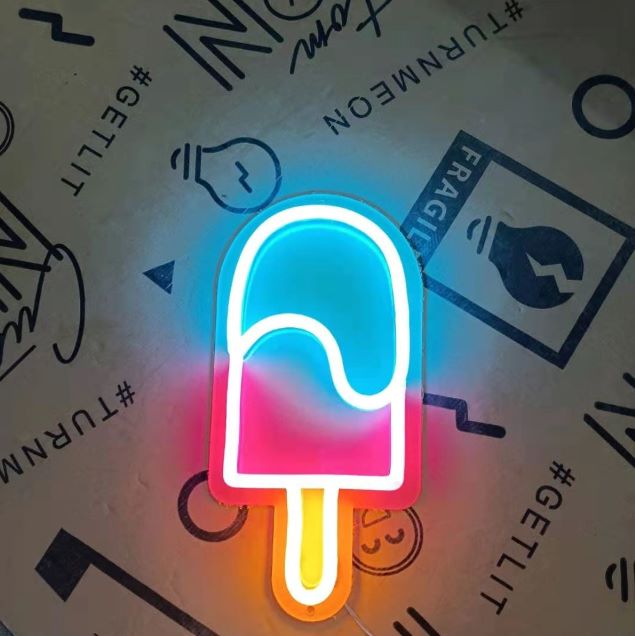 Ice Pop light shown turned on - by Custom Neon®