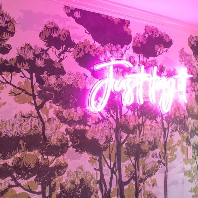 Just try it LED neon light from Custom Neon® shown as wall art
