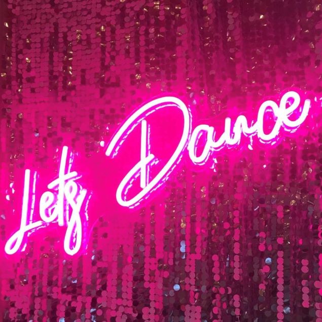 Let's Dance Faux Neon Party Sign in Pink - from Custom Neon®