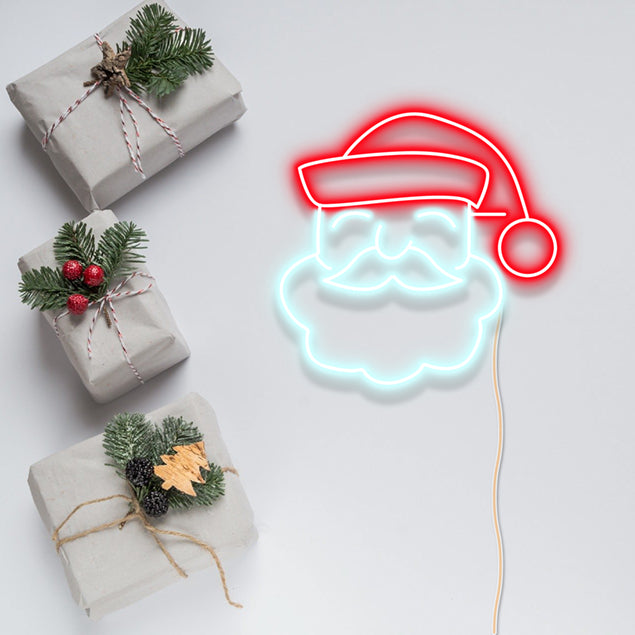 Light Up Santa Neon Sign