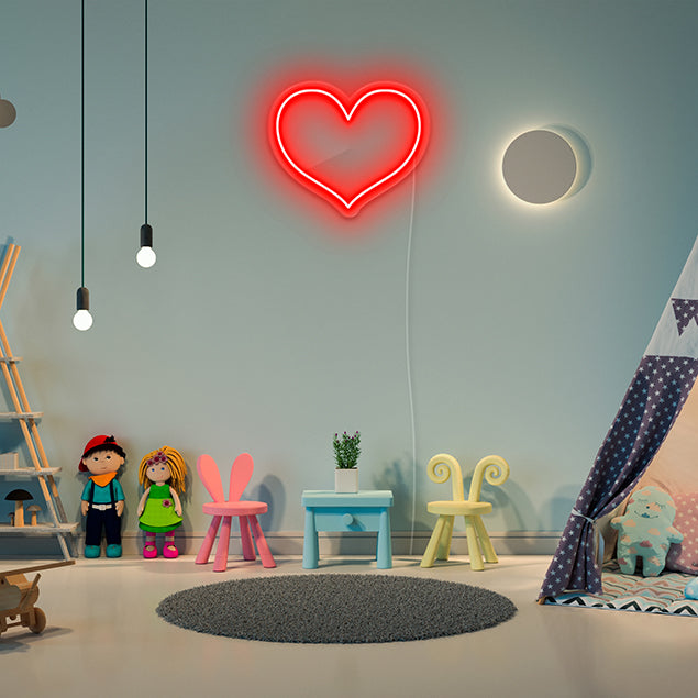 Love Heart Neon Light pre-designed light-up wall art from Custom Neon®