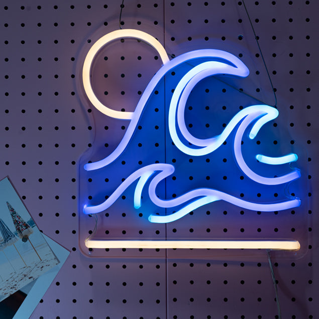 Moody Waves Mini Neon Sign from Custom Neon