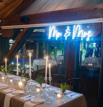 Versatile wedding sign in LED neon flex Mr & Mrs - Photo CustomNeon.com