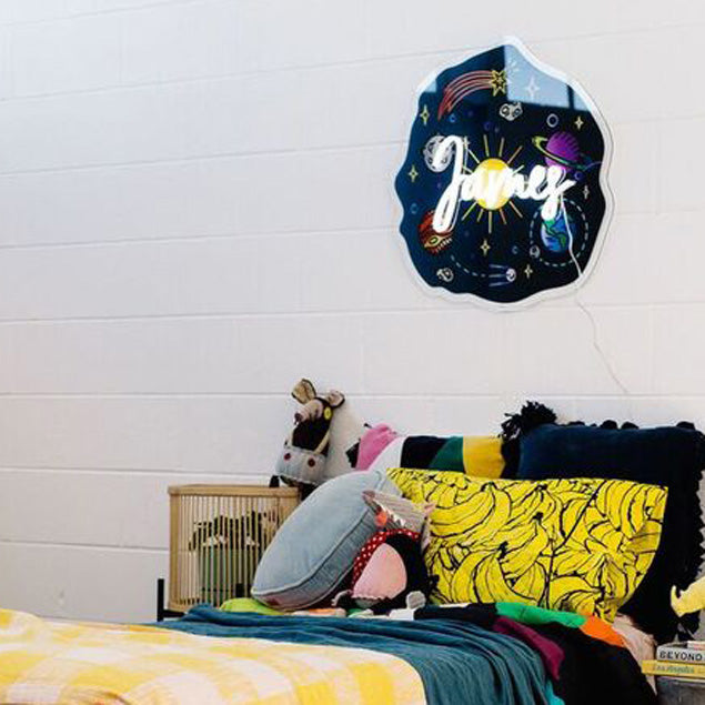 Children's room name sign in neon flex from CustomNeon.com