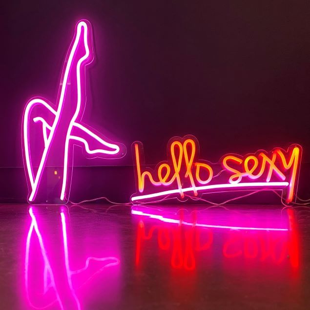 Sexy Legs & Hello Sexy neon look signs from Custom Neon®
