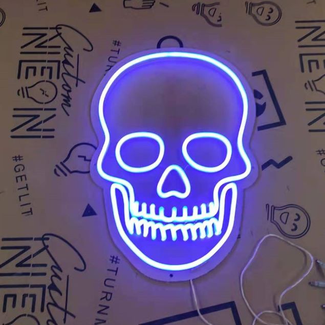 LED Neon Skull Light from Custom Neon®