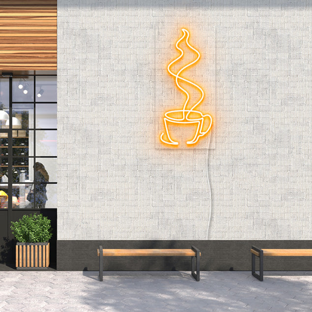 Steaming Coffee Cup: pre-designed LED neon art from Custom Neon®