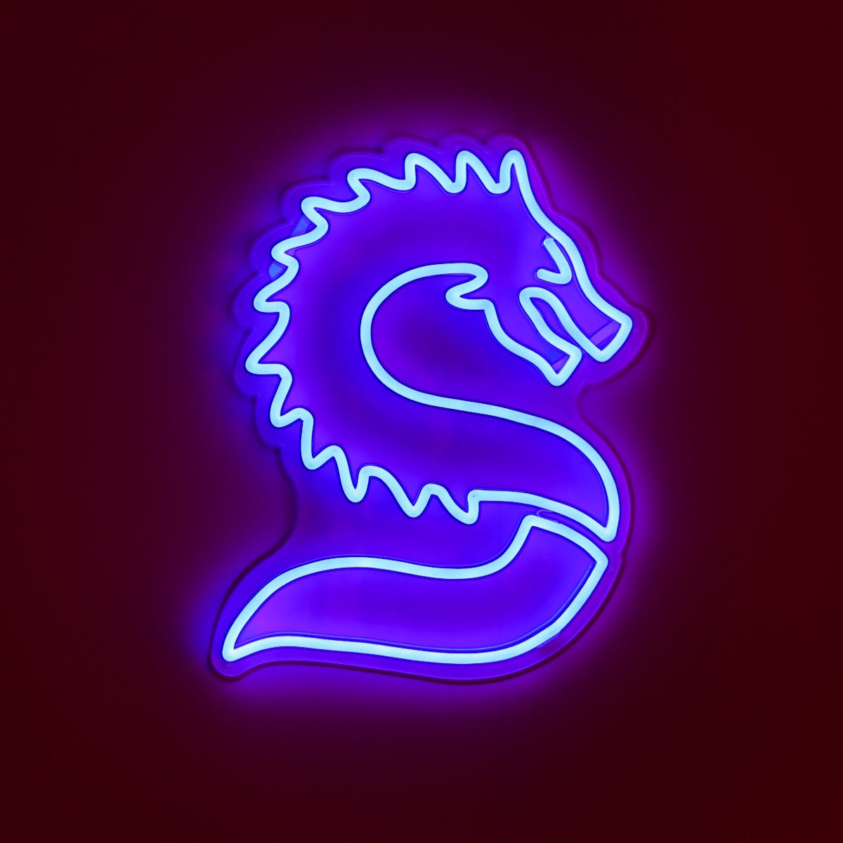 Stylized dragon in blue by Custom Neon