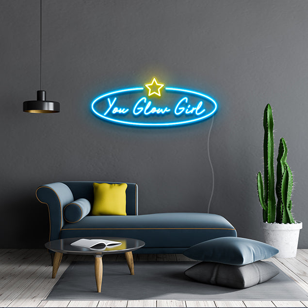 You Glow Girl Neon Wall Art by CUSTOM NEON®