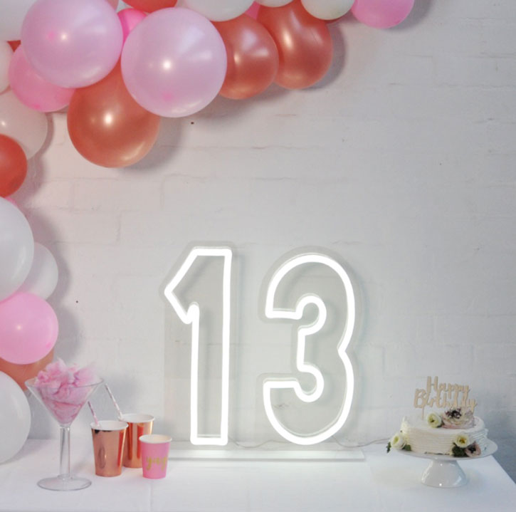 Neon Light for 13th Birthday Party