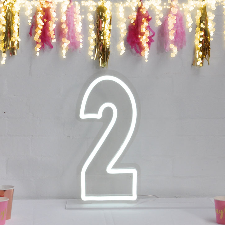 LED Neon Light for 2nd Birthday Party / Anniversary - photo from CustomNeon.com
