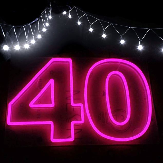 * 40 * LED Neon Number Sign for Birthday Parties