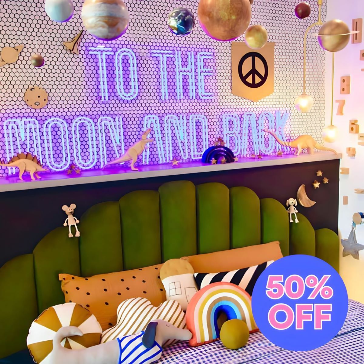 To the Moon and Back Neon Sign