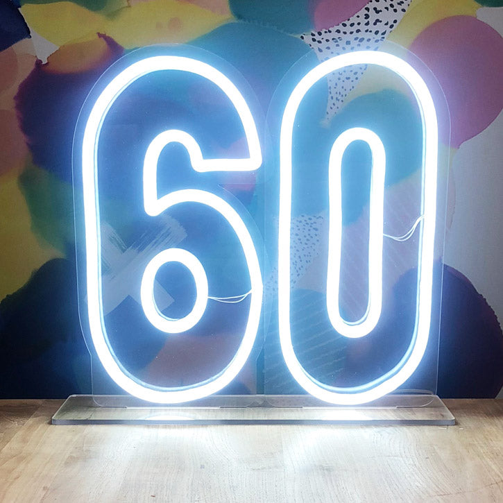 * 60 * LED Neon Number Sign for Birthday Parties