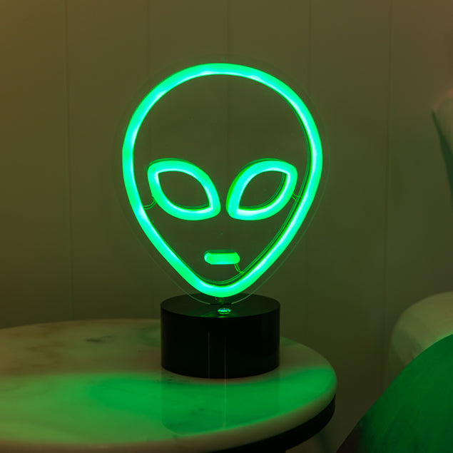 Alien Faux Neon Table Light from Custom Neon

