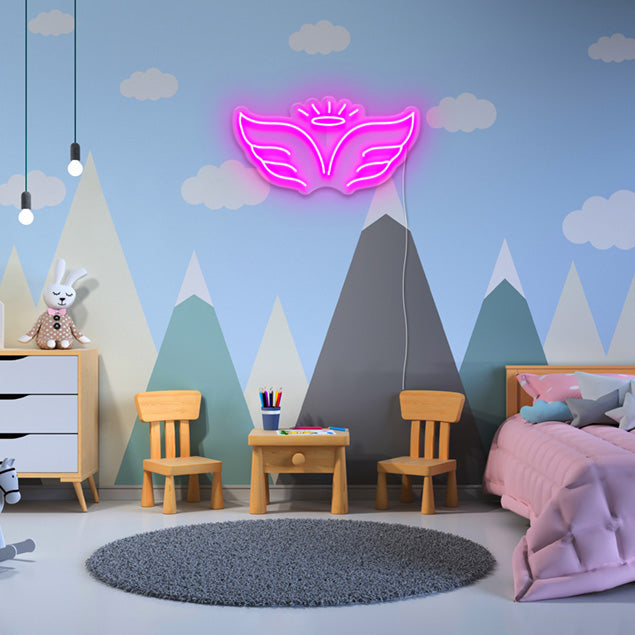 Angel Wings + Sparkly Halo: pre-designed LED neon art from Custom Neon®