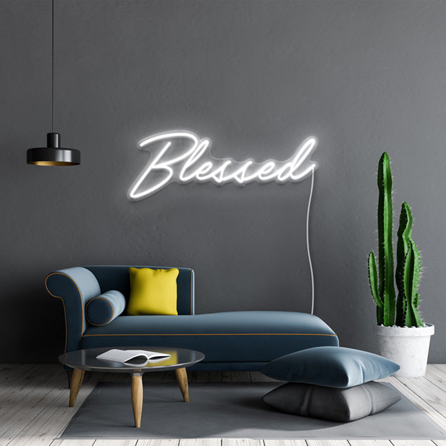 Blessed Neon Flex Sign pre-designed light-up wall art from Custom Neon®