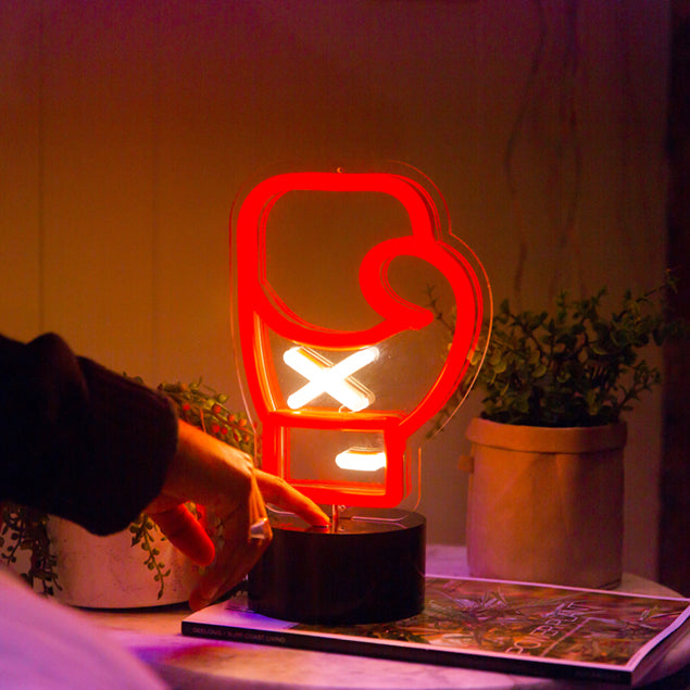 Punch Above the Rest Boxer Glove Mini Neon Sign from Custom Neon
