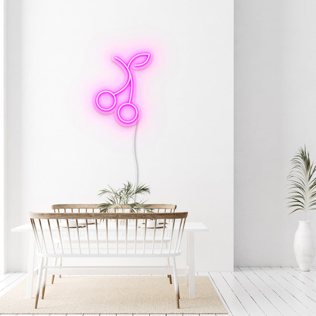 Cherries Neon Light: pre-designed LED neon art from Custom Neon®