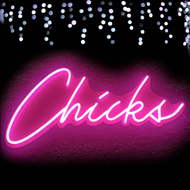 LED neon flex "Chicks" sign in pink - from Custom Neon®