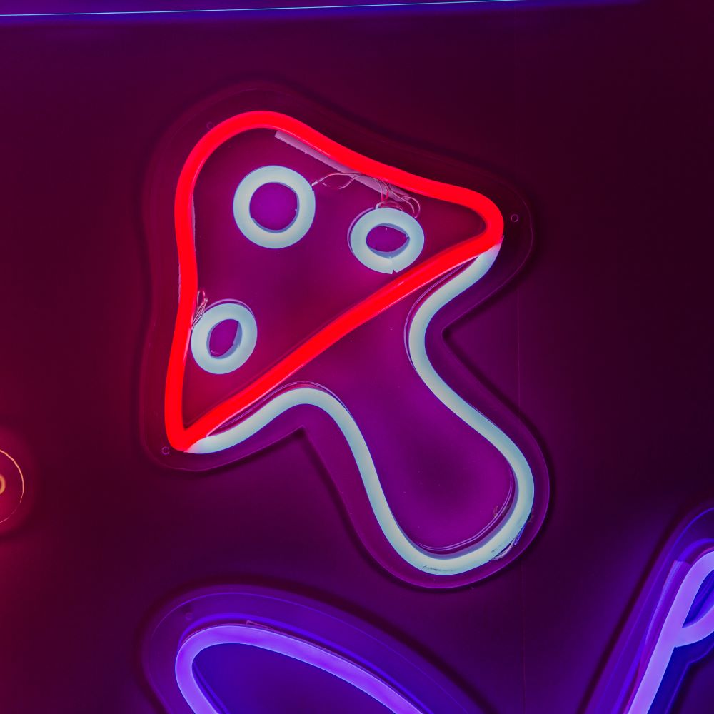 Fairy Toadstool Mushroom Mini Neon Sign from Custom Neon
