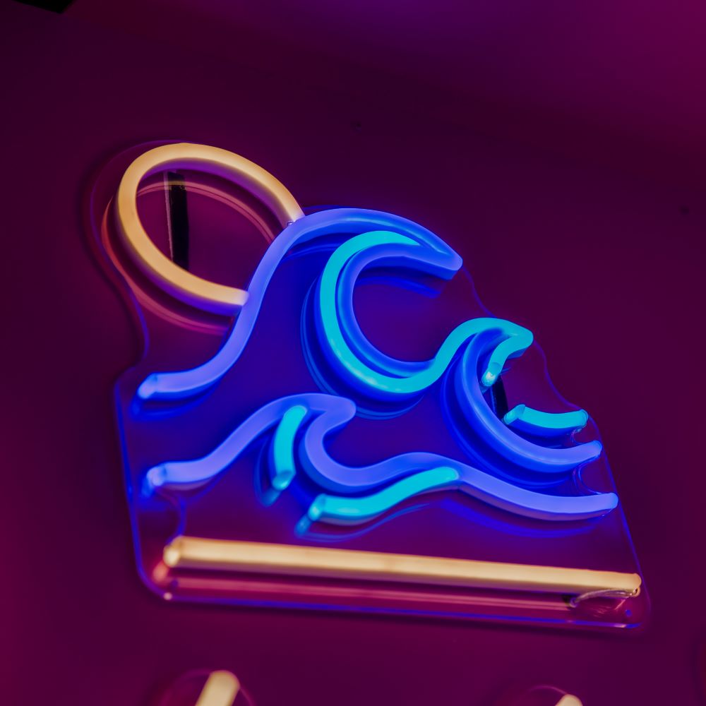Moody Waves Mini Neon Sign from Custom Neon
