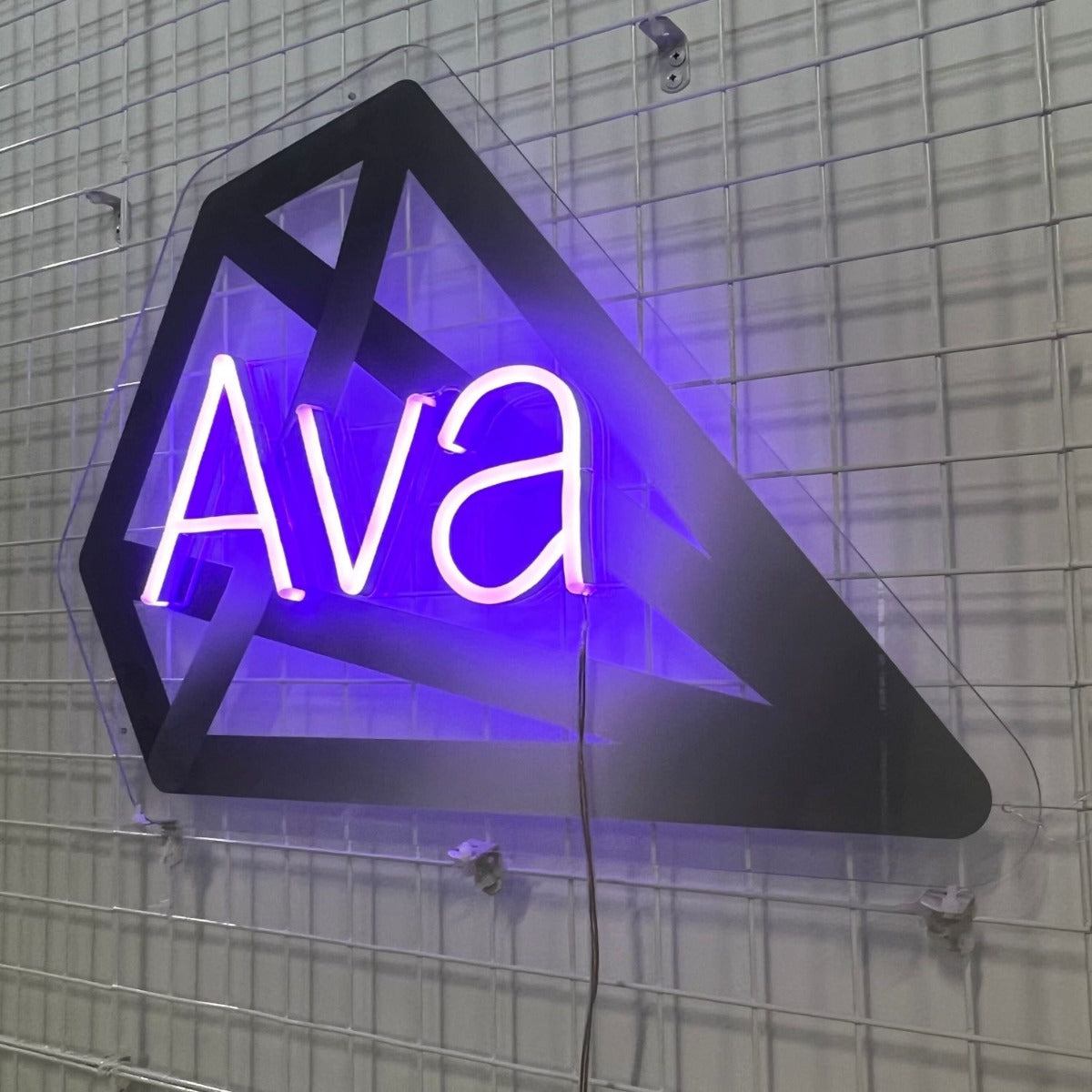 Personalized name sign with a diamond background from CustomNeon.com