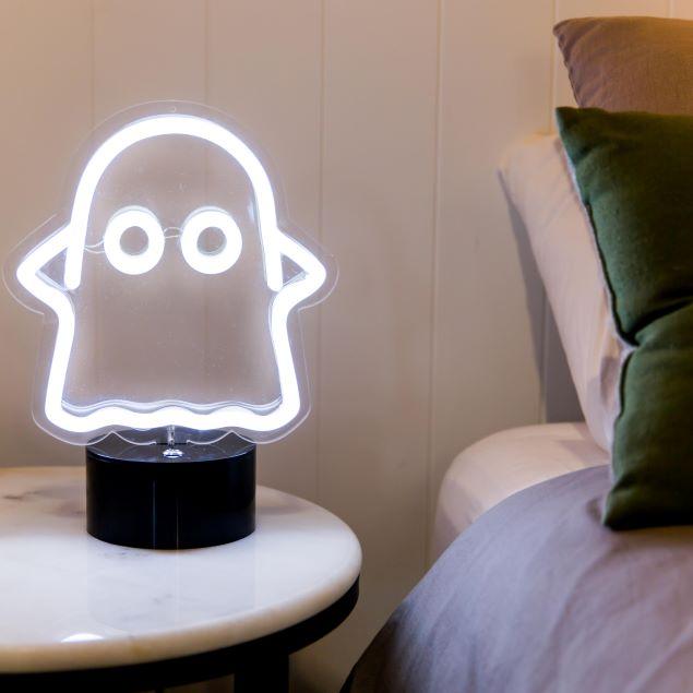 Ghost-ly / Boo Faux Neon Desk Light from Custom Neon

