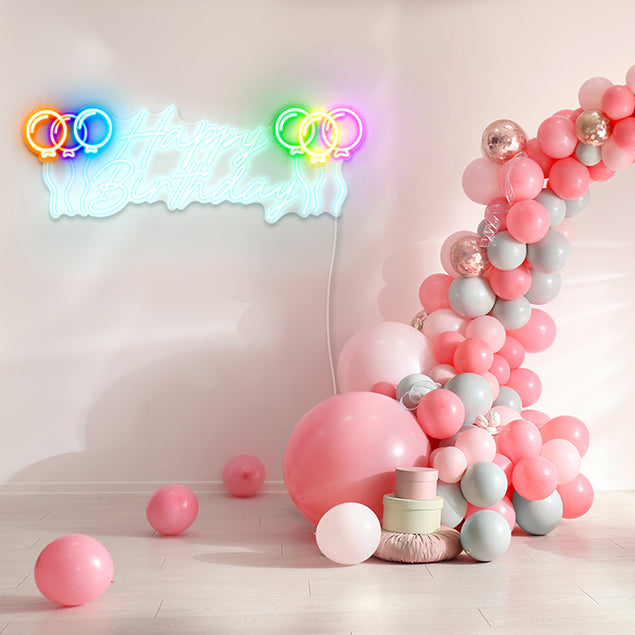 Happy Birthday Light Up Sign by CUSTOM NEON®