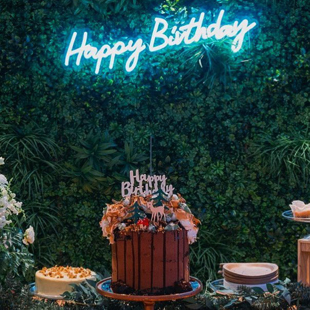 Happy Birthday illuminated sign from Custom Neon