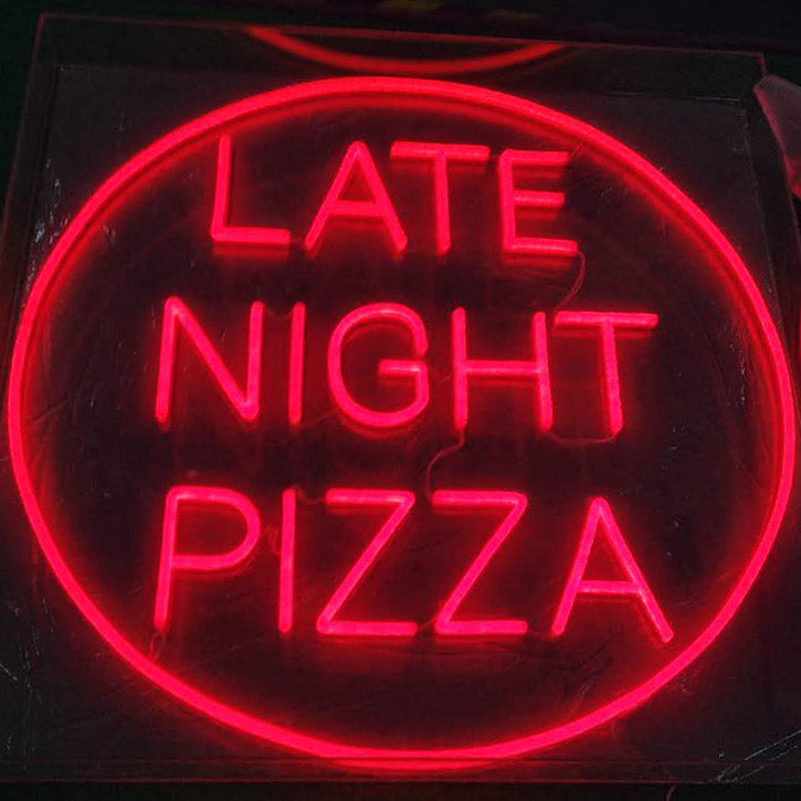 Late Night Pizza Neon Restaurant Signs | photo from CustomNeon.com Business Signs