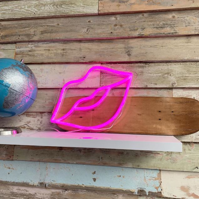 Pink lips neon light - from Custom Neon