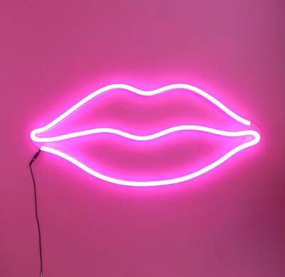 Neon Lips Sign / Wall Art 
