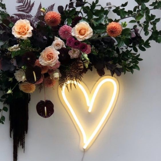 Pink LED neon heart from Custom Neon