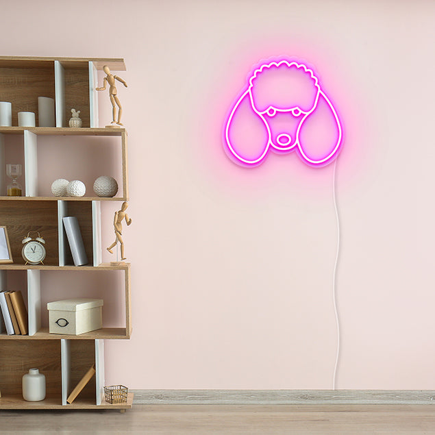 LED Neon Poodle Artwork: pre-designed LED neon art from Custom Neon®