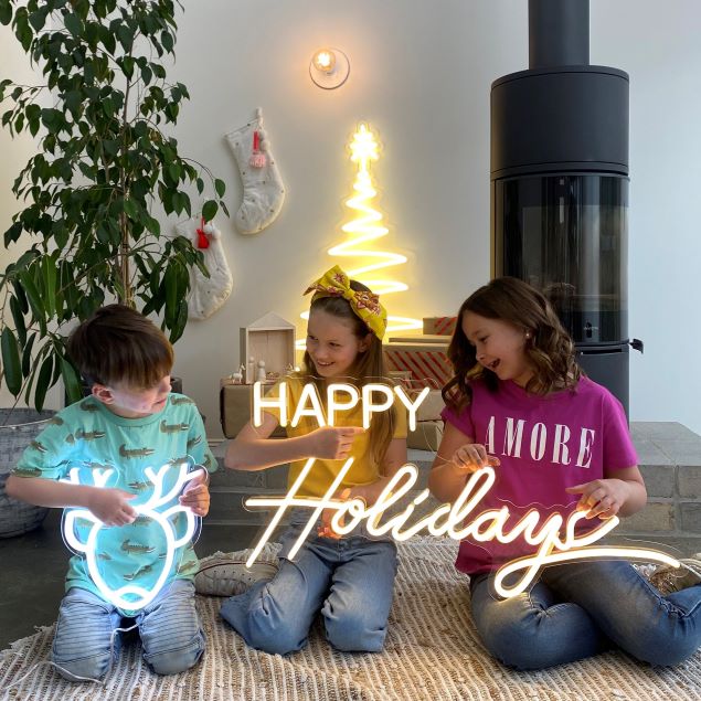 CUSTOM NEON® Holiday Lights: Reindeer Face