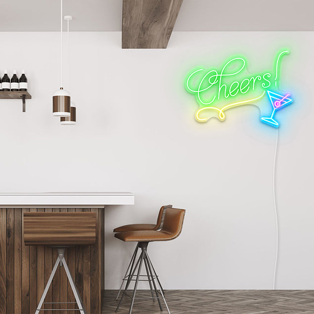 Retro Cheers Neon Light pre-designed light-up wall art from Custom Neon®